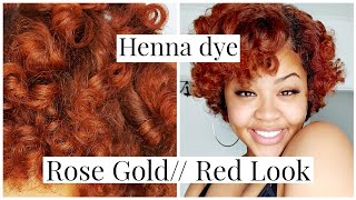 How to dye hair rose gold/ red using Henna powder| Henna powder dye @foxyraw