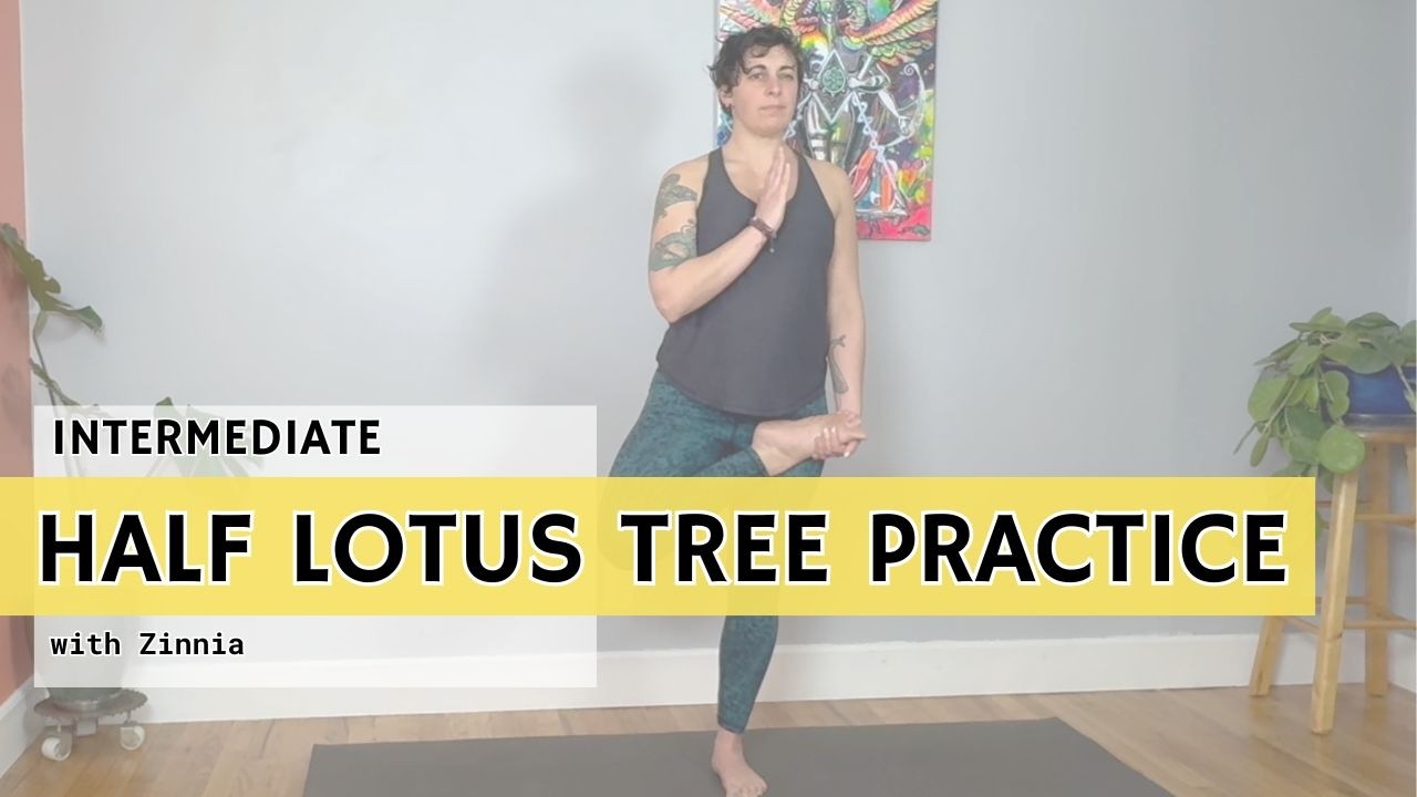 Half Lotus Tree Pose | Intermediate Hatha Yoga Practice 🍃