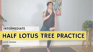 Half Lotus Tree Pose | Intermediate Hatha Yoga Practice 🍃