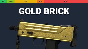 MAC-10 Gold Brick - Skin Float And Wear Preview