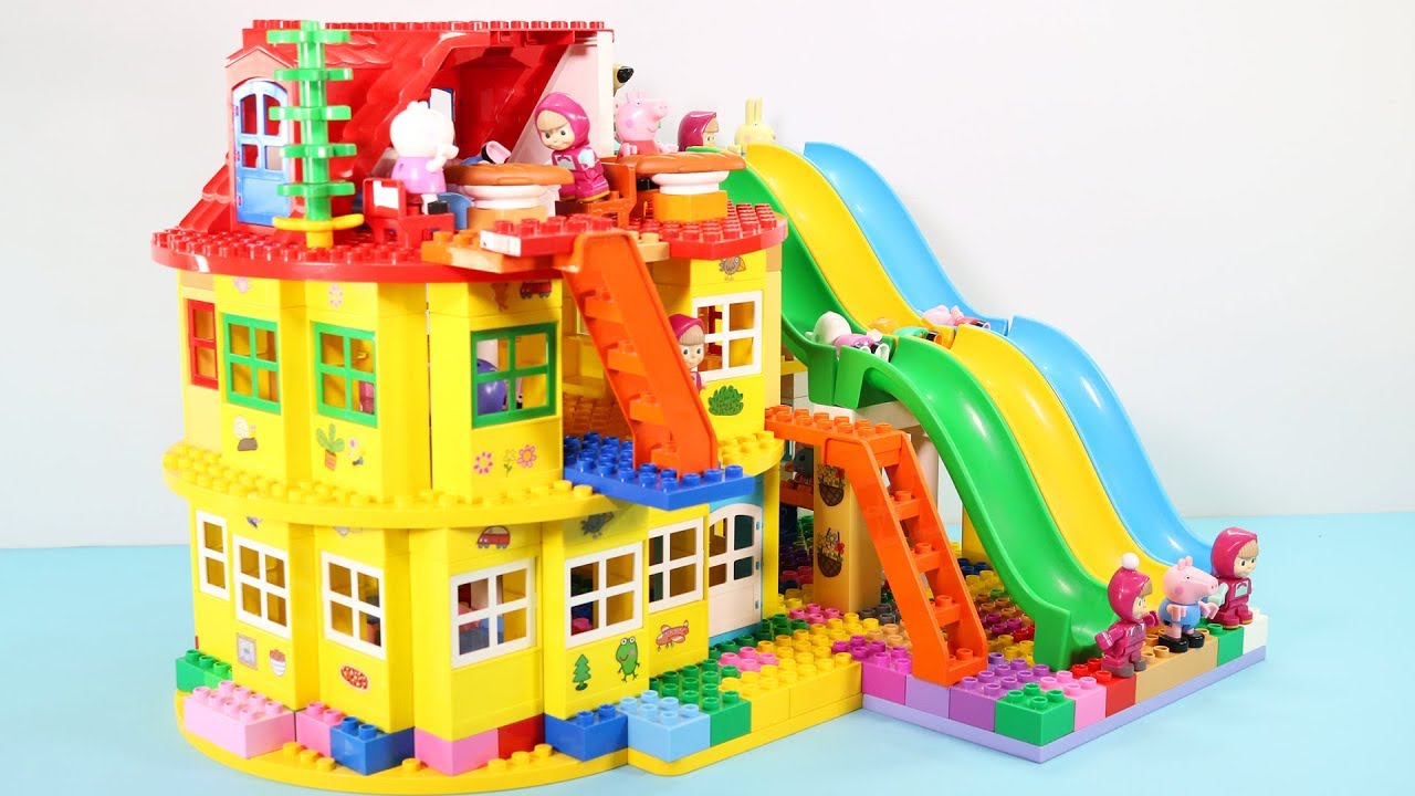 Peppa Pig Building Blocks Lego House Toys Lego Duplo House