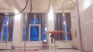 Jade split variation, Anna Nikulina, spinning pole