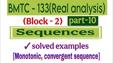 Convergent sequence examples|sequence BMTC 133|@vmatics444