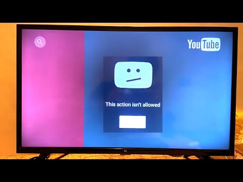 How to Fix Youtube Error This action isnt allowed in Any Smart TV