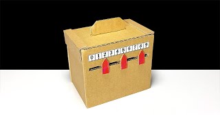 ตู้เซฟมีรัสล็อค ทำจากลังกระดาษ | How to Make a Cardboard Safe with Combination Lock screenshot 3