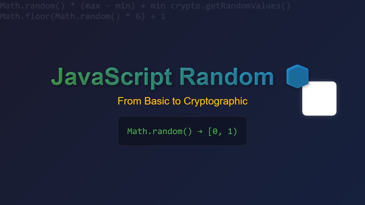 JavaScript Random Numbers: Math.random(), Crypto API & Practical Uses 🎲 ...