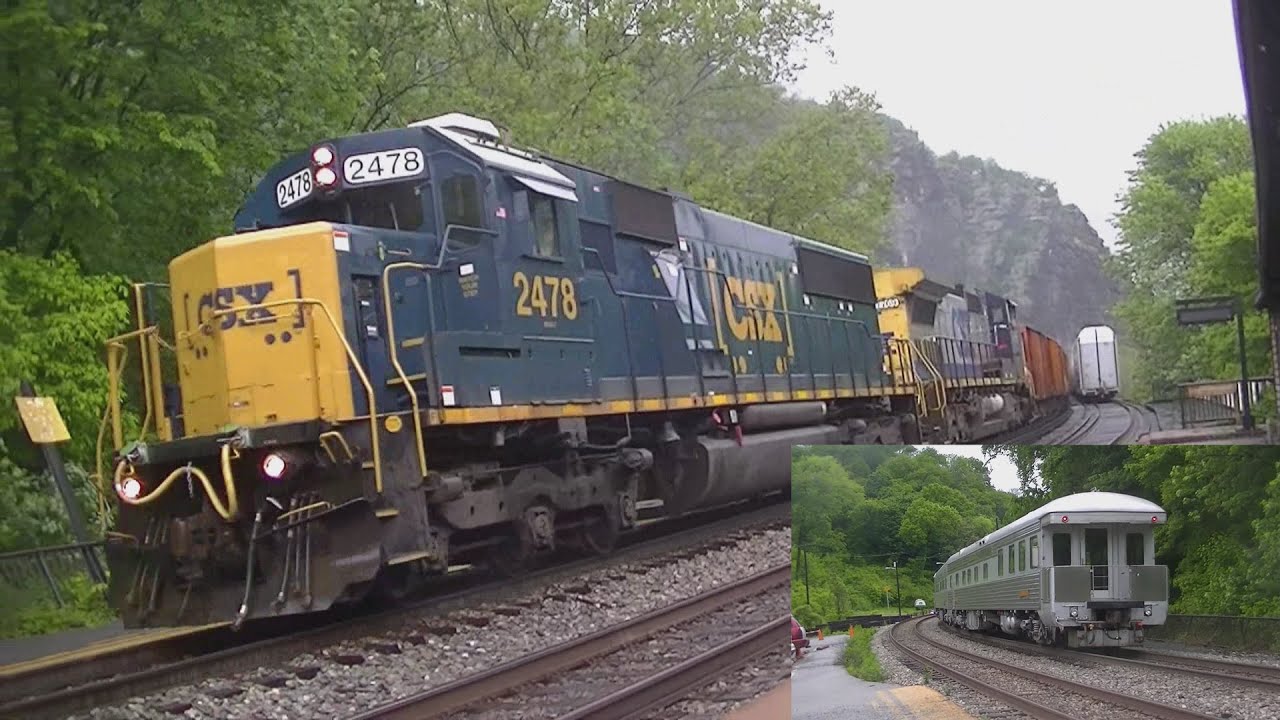 CSX And Amtrak In Harpers Ferry WV 5 21 16 w EMD Leader Train Meet csx-and-amtrak-in-harpers-ferry-wv-5-21-16-w-emd-leader-train-meet