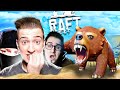 НА НАС НАПАЛ ОГРОМНЫЙ МЕДВЕДЬ! НАШЛИ ГИГАНТСКИЙ ОСТРОВ! ДРАКА НА КОРАБЛЕ! (RAFT)