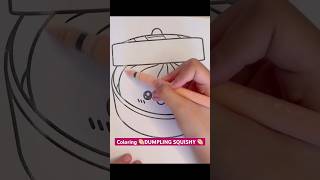 Coloring DUMPLING SQUISHY free printable page in full