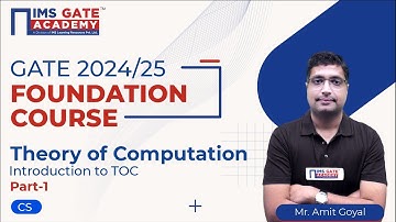 L1 Introduction to TOC | TOC  for GATE & PSU