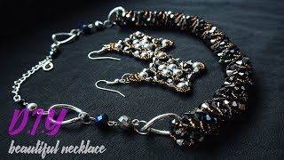 Шикарное колье своими руками.Колье-жгут из бисера и кристалов.necklace Of Beads. Beading.DIY. Шикарное колье своими руками.Колье-жгут из бисера и кристалов.necklace Of Beads. Beading.DIY.
