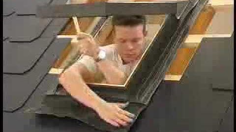 Skylight installation on slate roofing