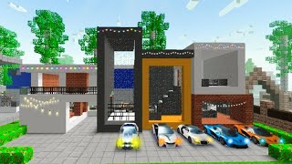 How to make a Large Modern house in school party craft game screenshot 4