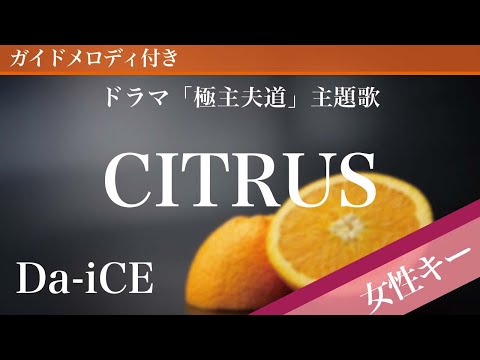 【女性キー(+3)】CITRUS / Da-iCE【ピアノカラオケ・ガイドメロディ付】ドラマ「極主夫道」主題歌