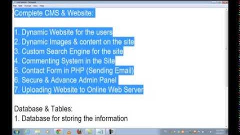 Complete CMS & Website with Admin Panel in PHP & MySQL part 1 of 26240p H 263 MP3