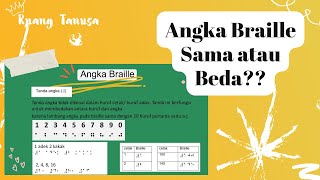 Belajar Braille Part 2: Mengenal Angka Braille