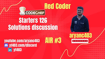 #CodeChef #Starters #126 #Solution #Discussion (with #air #3)