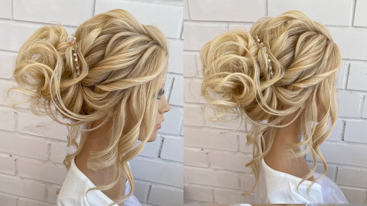 Messy bun wedding hairstyles