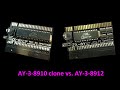 AY-3-8910 clone vs. original AY-3-8912 sound chip