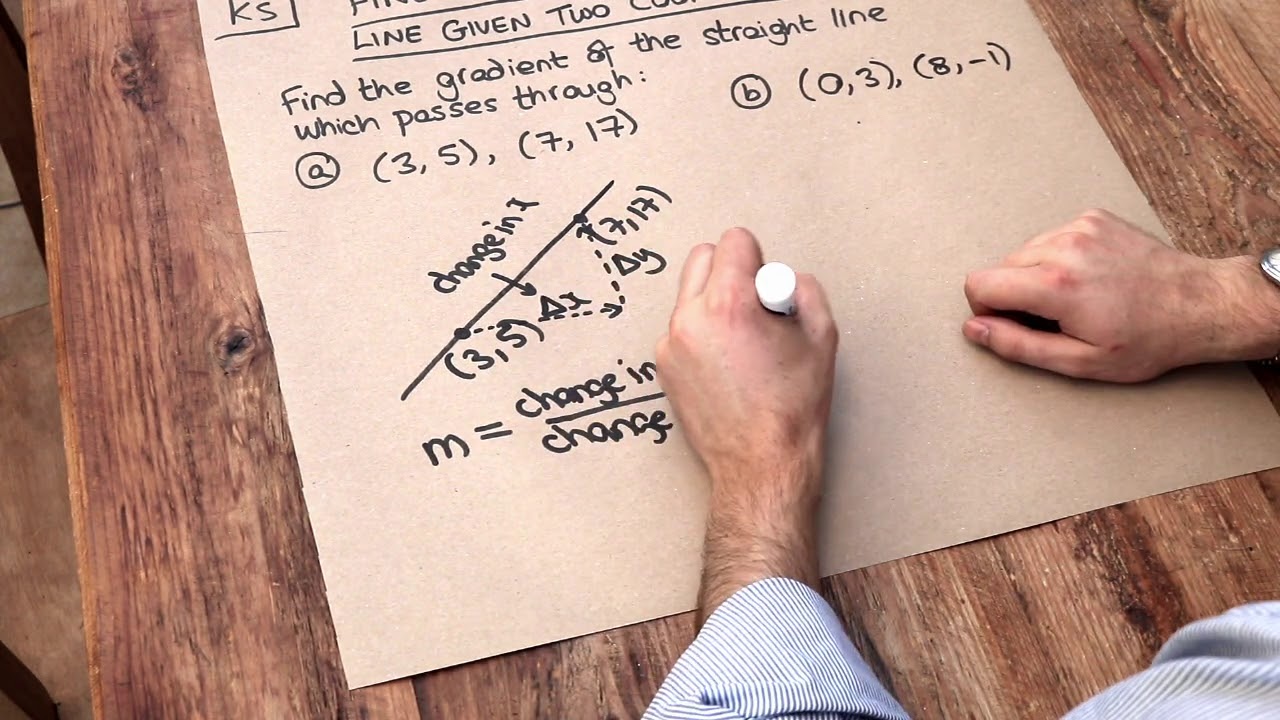 Key Skill - Find the gradient of a line given two coordinates. - YouTube