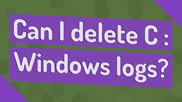 Can I delete C :\ Windows logs?