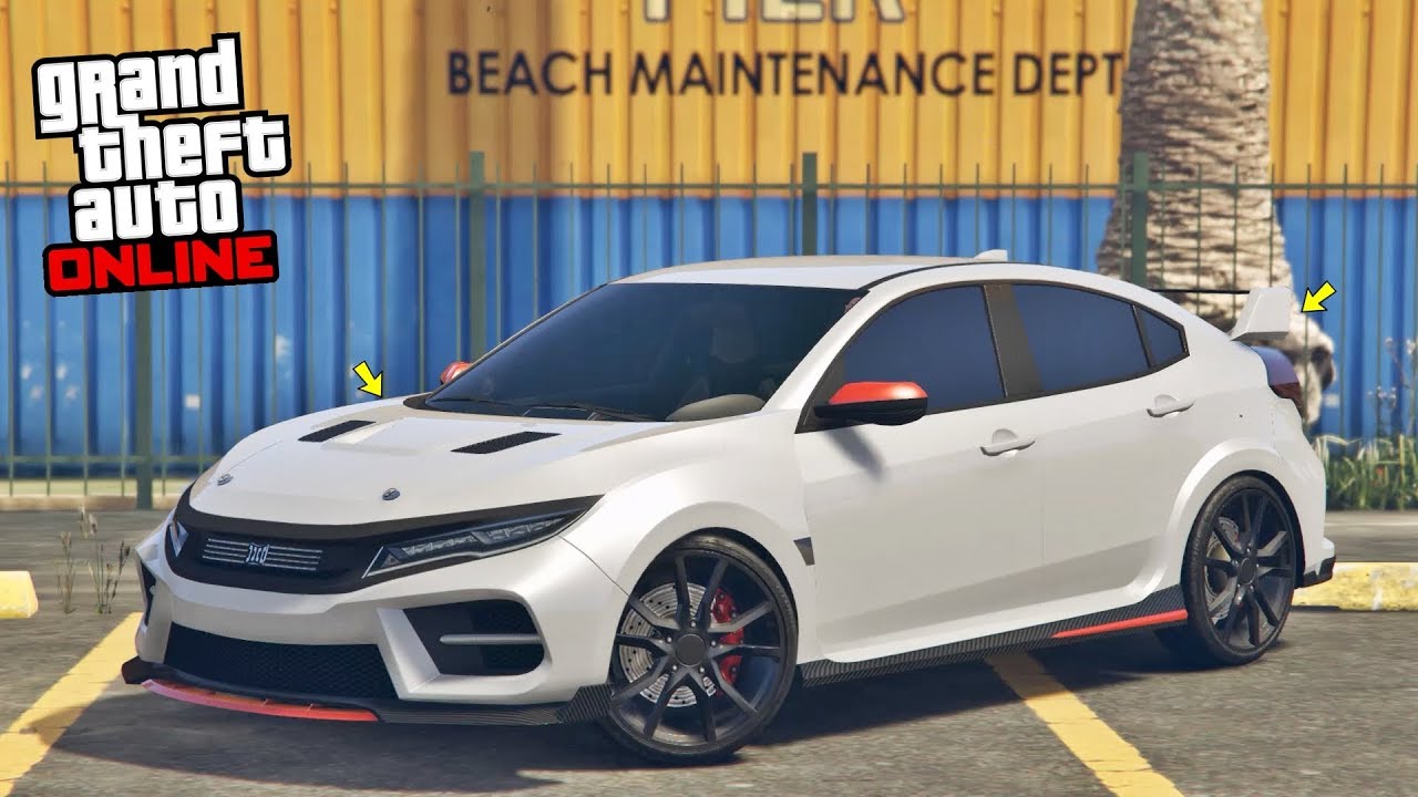 Gta5 シビック タイプr がモデルの新車 スゴイ 今後のアップデートで登場 プレイ動画あり グランド セフト オート5 写真大好きブログ Gta5攻略情報ほか