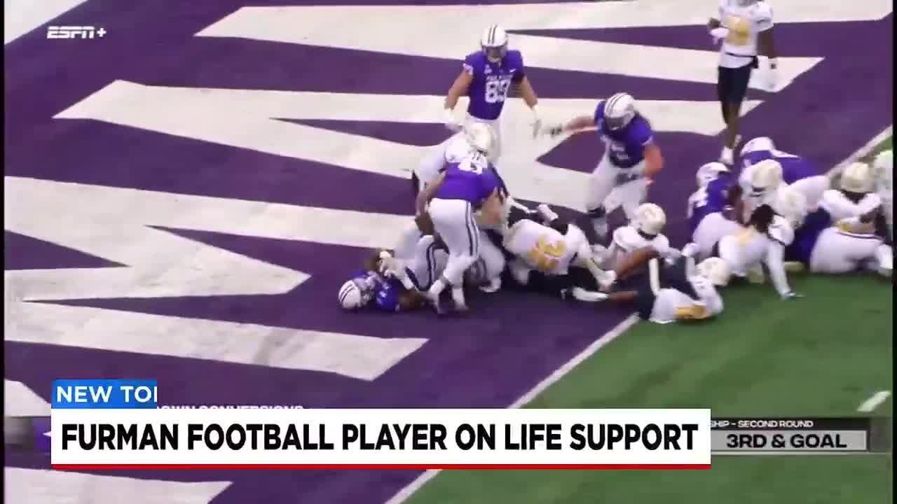 Furman Football Player on Life Support YouTube