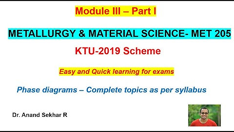 Metallurgy and Material Science-KTU 2019 Scheme-Module 3-Phase diagrams- Part 1