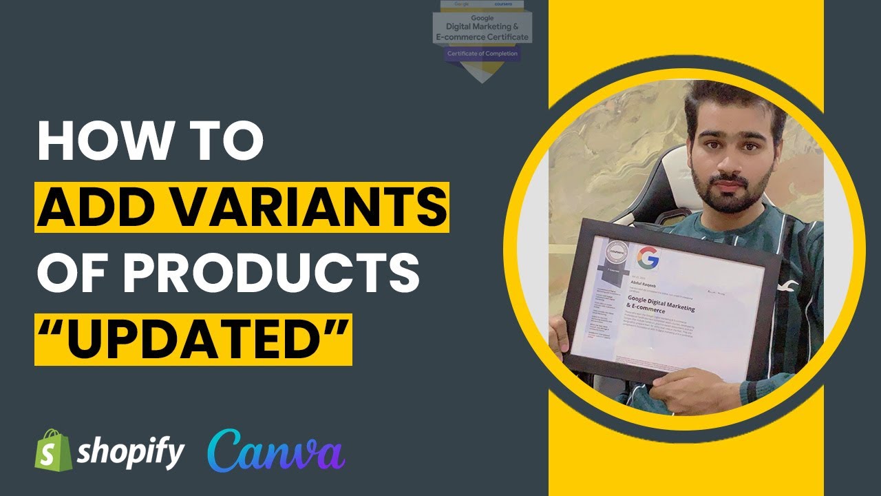 How To Add Variants In Shopify (UPDATED) | Display Images Specific to ...