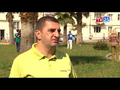 დასუფთავების აქცია დევნილთა დასახლებაში