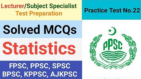 Solved MCQs Statistics Practice Test No.22