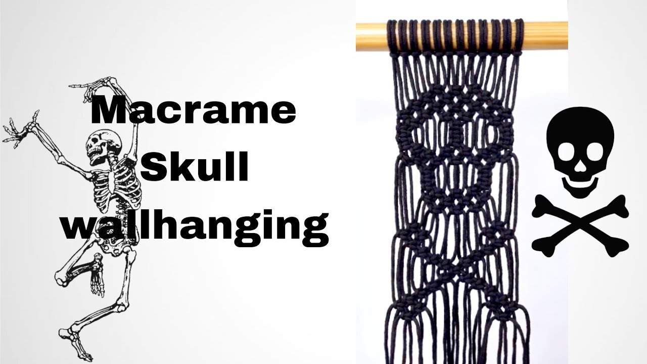 DIY Macrame Skull Wallhanging | How to make macrame skull wallhanging ...