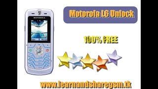 Motorola L6: Unlock for free !!! it works !!!