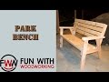 Project - How to make a park bench with a reclined seat out of 8 - 2x4's