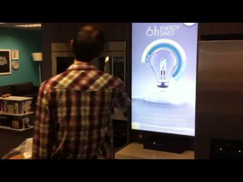 Amana Kinect powered Point of Purchase Display (full setup)