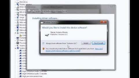 Arduino Driver Setup Windows 7 (voice)