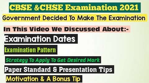 Big News About CHSE & CBSE Examination |  Complete Info about Exam Dates, Pattern Tips & Trick
