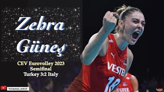 Zehra Güneş | Monster Blocks │ 12 points │ Turkey vs Italy │ CEV EuroVolley 2023 Women Semi-final