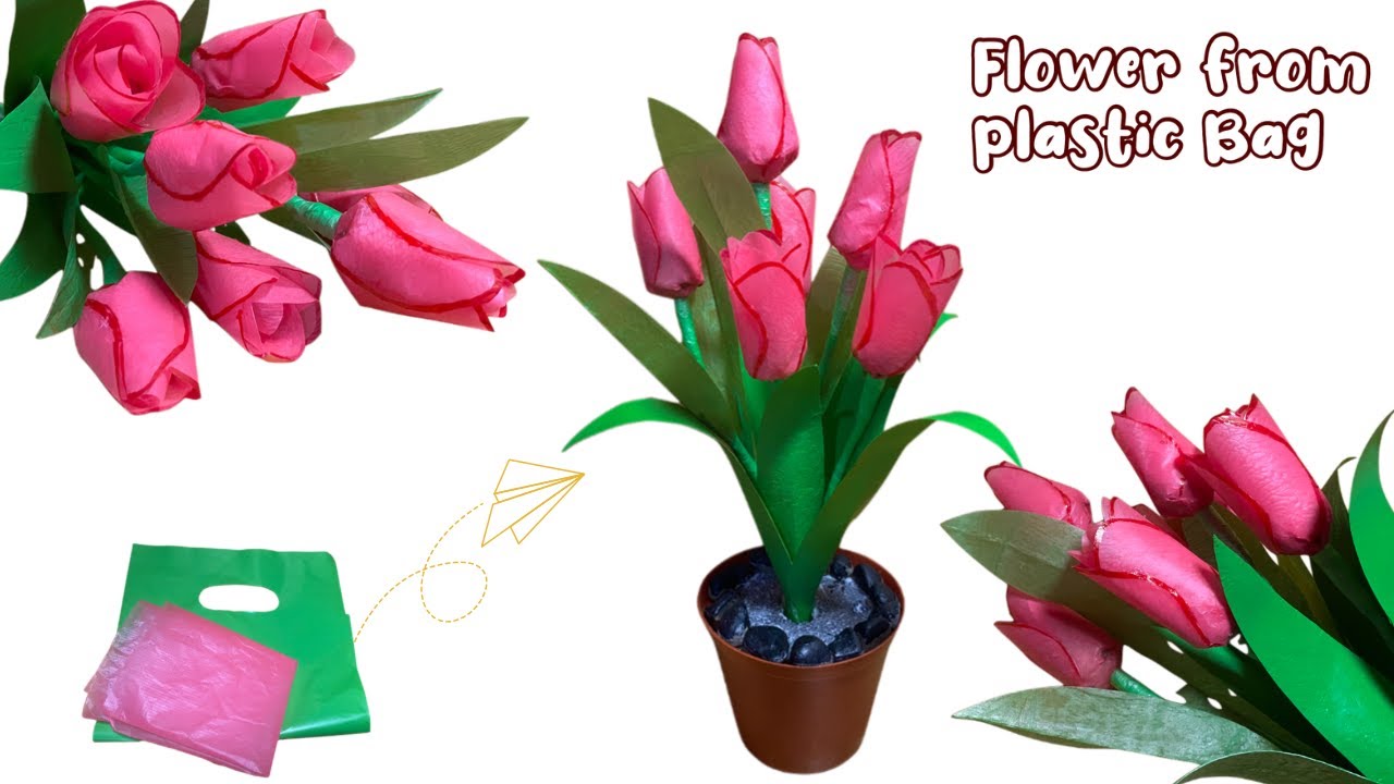 diy-how-to-make-tulip-flower-from-plastic-bag-decoration-ideas-for