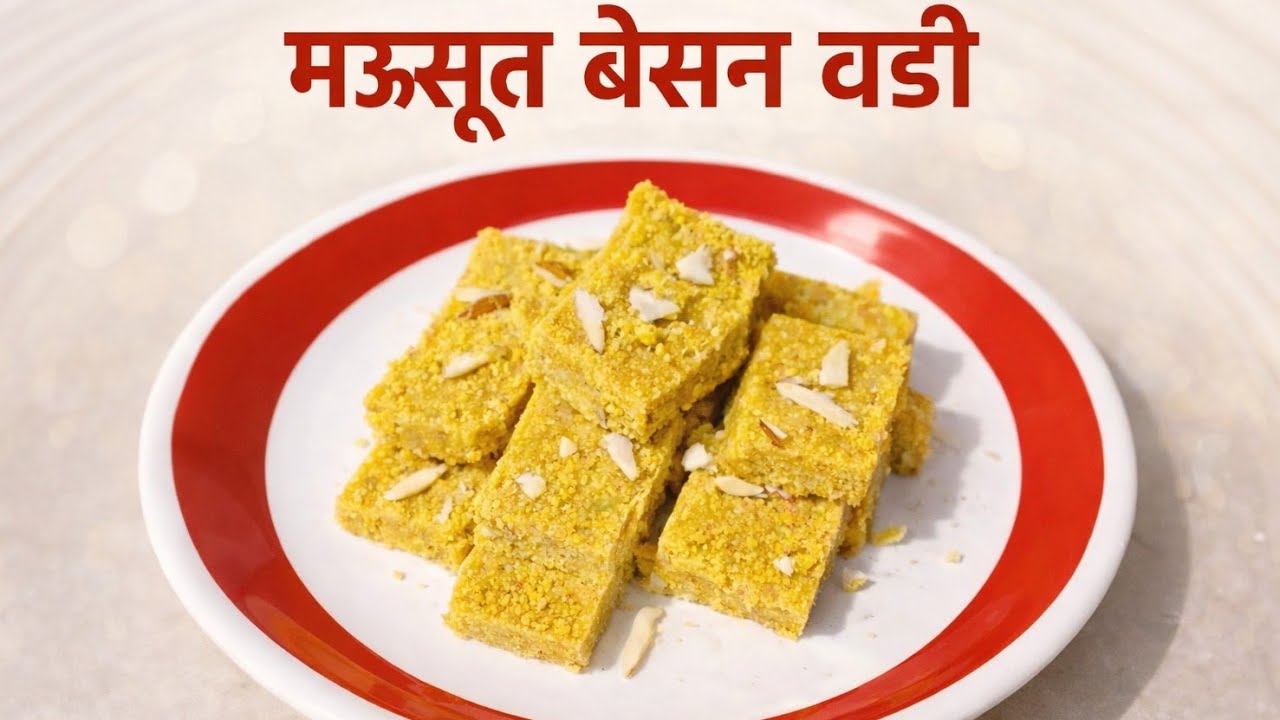 जिभेवर ठेवताच विरघळणारी अशी बेसनची गोड वडी 🫠