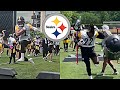 Pittsburgh steelers otas week 2 highlights najee harris running so hard knocks helmet off russ