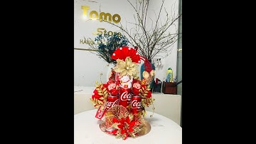 Hướng dẫn tự làm tháp TẢI LỘC đón TẾT 2023 | Tự làm Quà Tết | Tháp Bánh Nước (Mẫu 3)