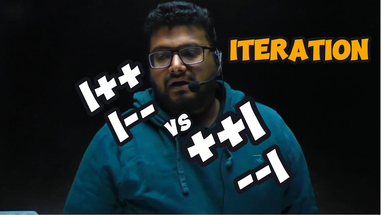 iteration. Difference between i++,++i, i--,--i - YouTube