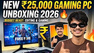     NEW ₹25,000 Gaming PC Unboxing 2026 🔥 Budget Beast Setup for Editing &amp; Gaming ￼
