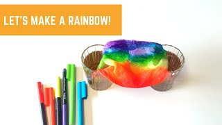 Let&#39;s make a rainbow! Try this super fun experiment with the kids. They will be amazed.