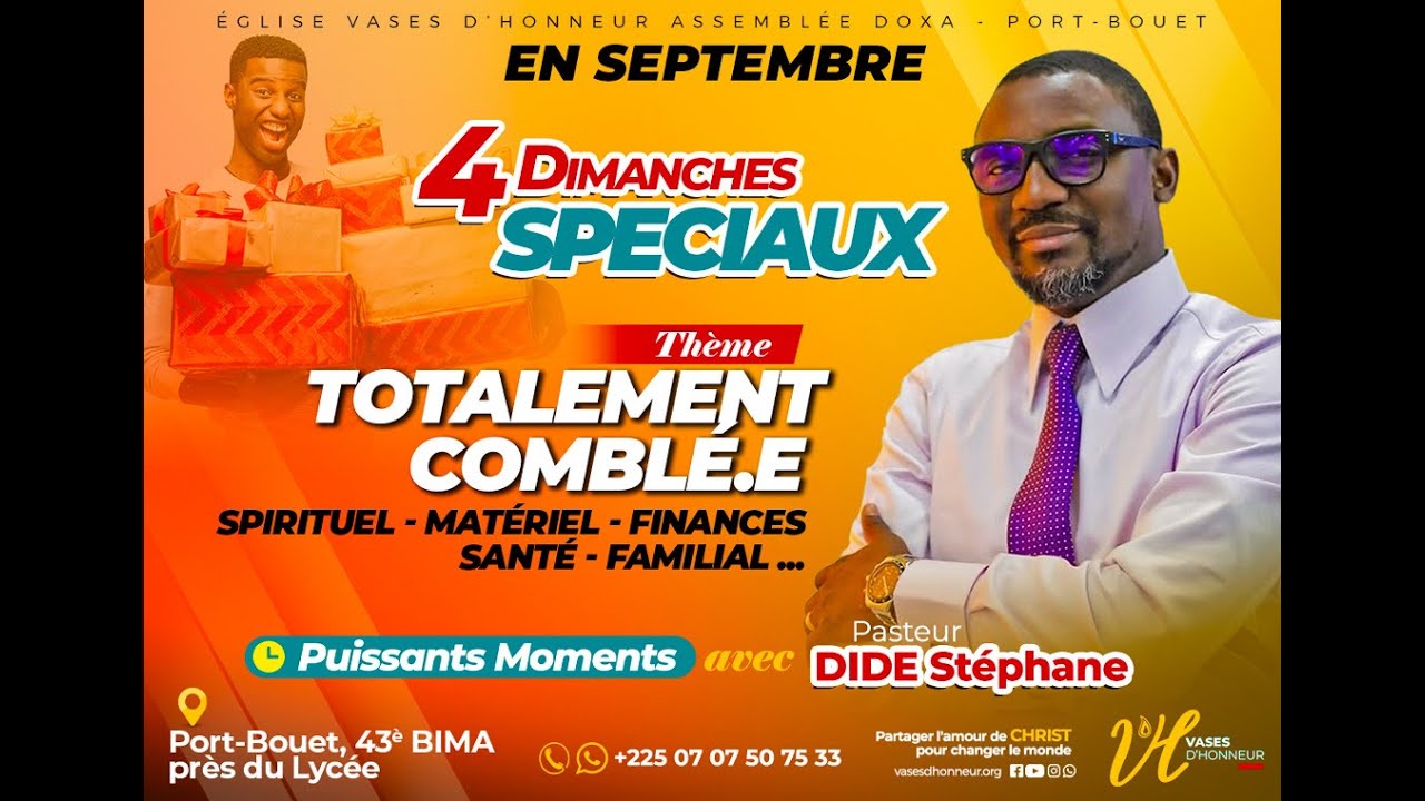SHALOM ,SOYEZ LES BIENVENUS A NOTRE CULTE DU DIMANCHE Thème ...