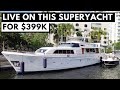 399 000  1983 cheoy lee 90 cockpit classic motor yacht tour  cabine arrire liveaboard superyacht