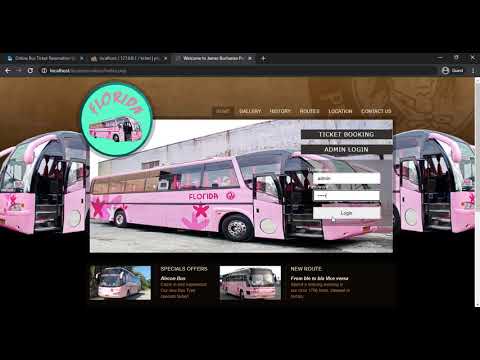 Online Bus Ticket Reservation System Installation Demo