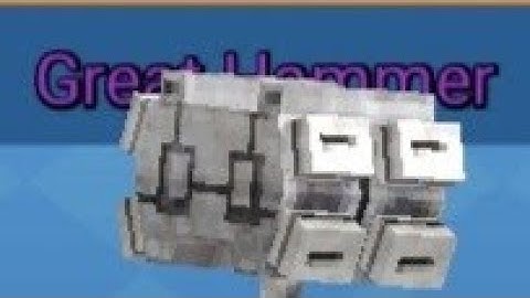 power of great hammer on build and shoot blockman go