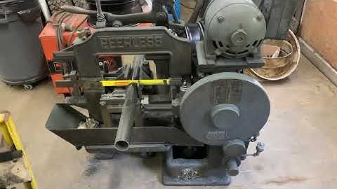 Peerless power hacksaw first cut